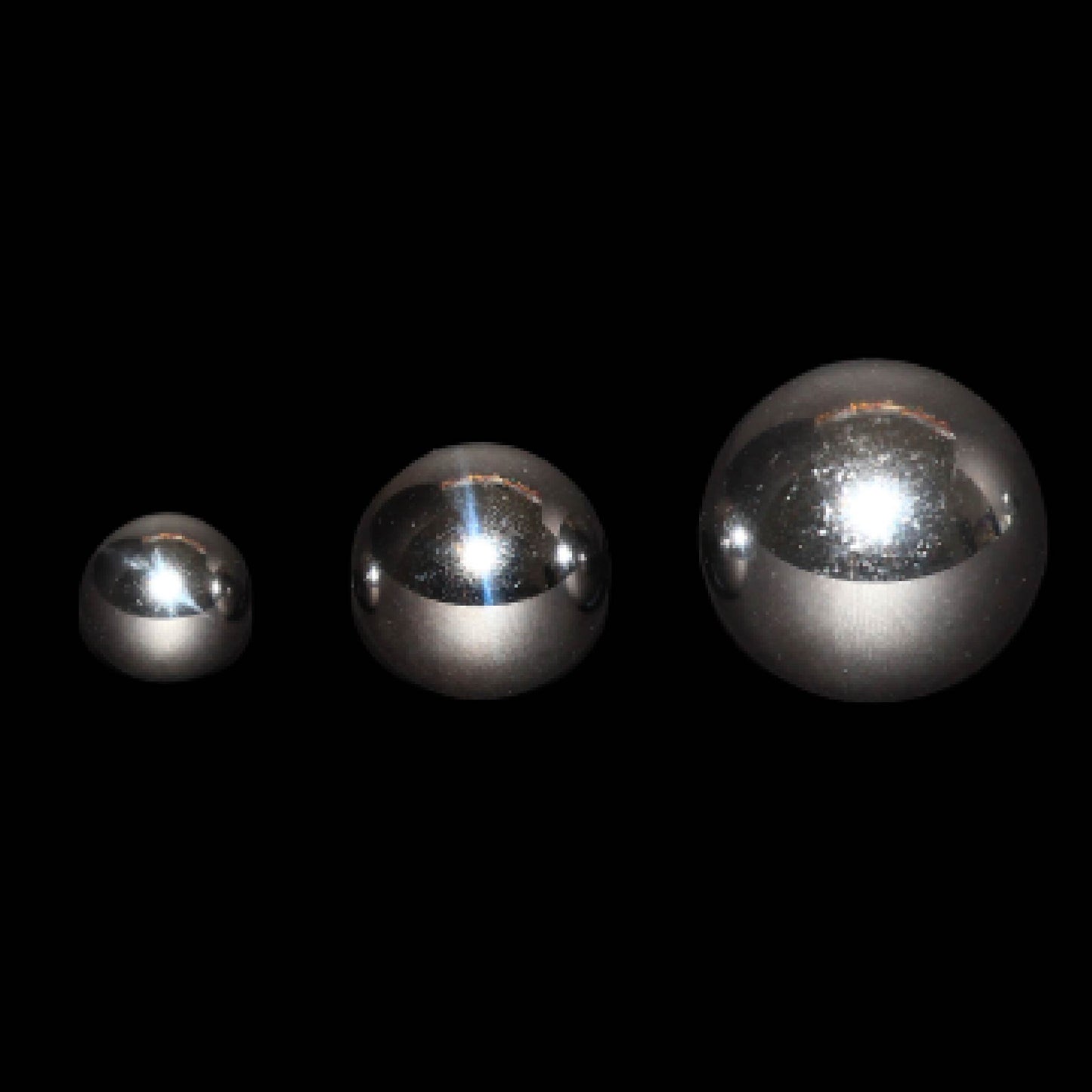 Chrome Steel Marbles Set of 3